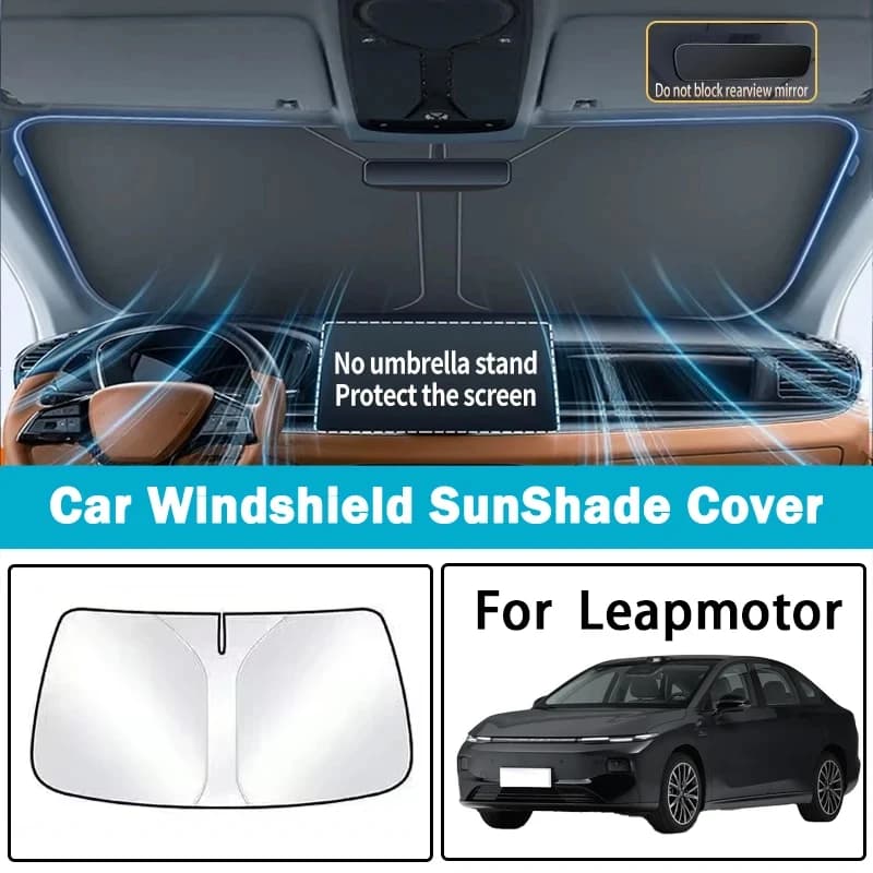 Suitable for Leapmotor T03 C11 C10 B10 C16 C01 S01 Auto Sunbed Front Solar Protection Thermal Insulation Sunbed Panel