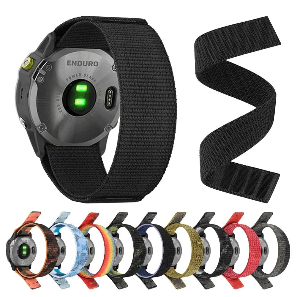22mm 26mm Nylon Strap For Garmin Fenix 8pro E 7 7X 6 6X Pro 5X Plus Replace Watch Band For Epix Pro/Descent/Tactix 8 7 Bracelet