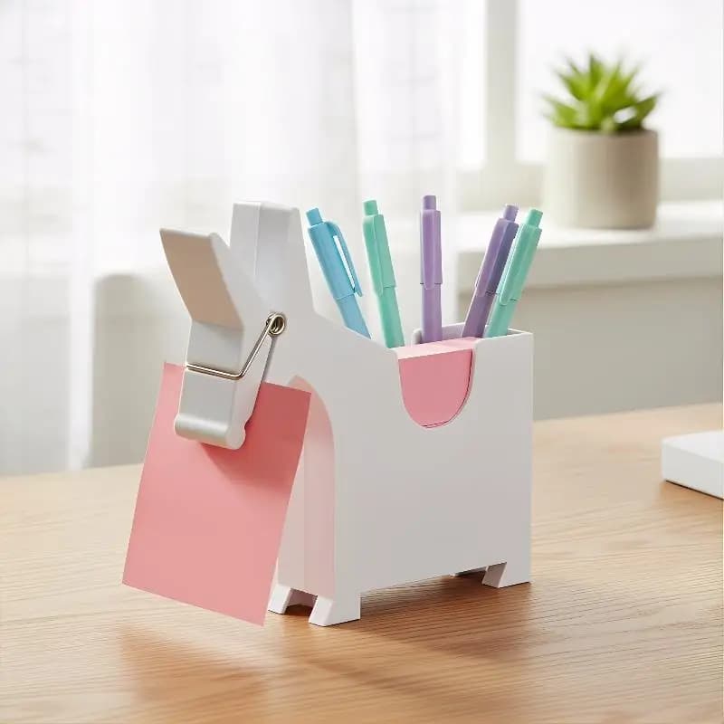 Simpatico porta memo da scrivania con dispenser per nastro adesivo – Organizzatore da scrivania divertente e funzionale per ufficio o casa