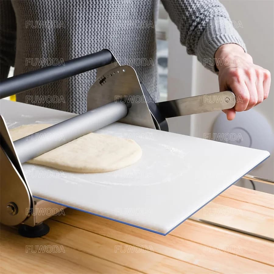 Macchina Manuale per Stendere la Pasta, Sfogliatrice per Pizza, per Impasti di Farina, Mais e Acqua