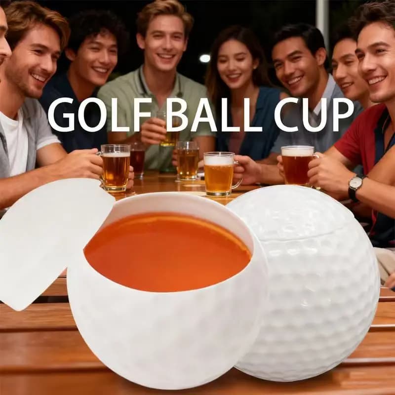 Creative Golf Ball Shot Glasses, Perfect Gift for Golf Fans, Reusable Small Drinking Cups for Home Bar