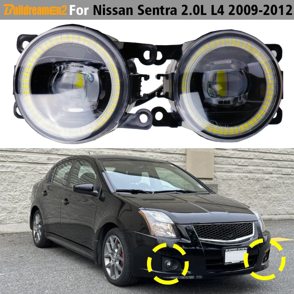 2 X fendinebbia LED Canbus per auto con luce diurna Angel Eye DRL H11 per Nissan Sentra 2.0L L4 2009 2010 2011 2012 (solo modello SE-R)