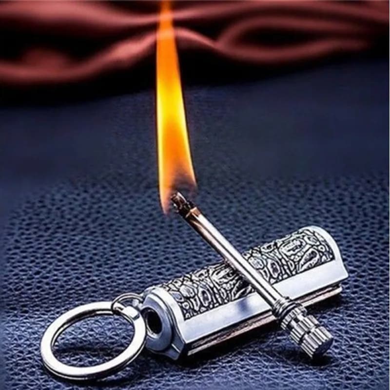 Accendino a zinco economico con rotella di accensione, sigillato e impermeabile, per 10.000 accensioni, accessorio per fumatori, accendifuoco per uso esterno