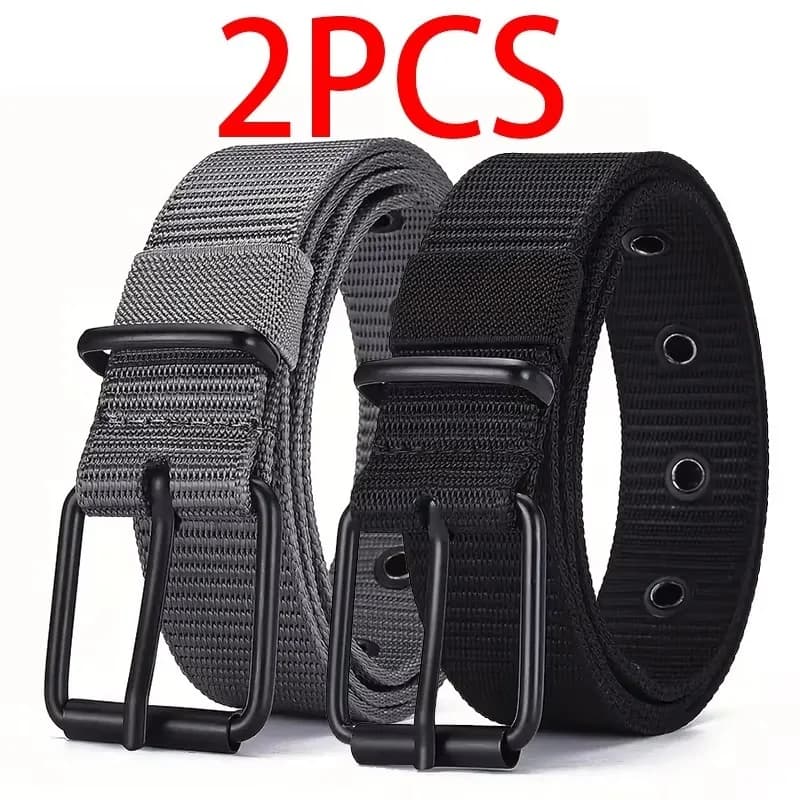 Cintura in nylon super resistente da uomo 2 pezzi con fibbia a sgancio rapido adatta per indumenti da lavoro quotidiani versatili sia per uomini che per donne