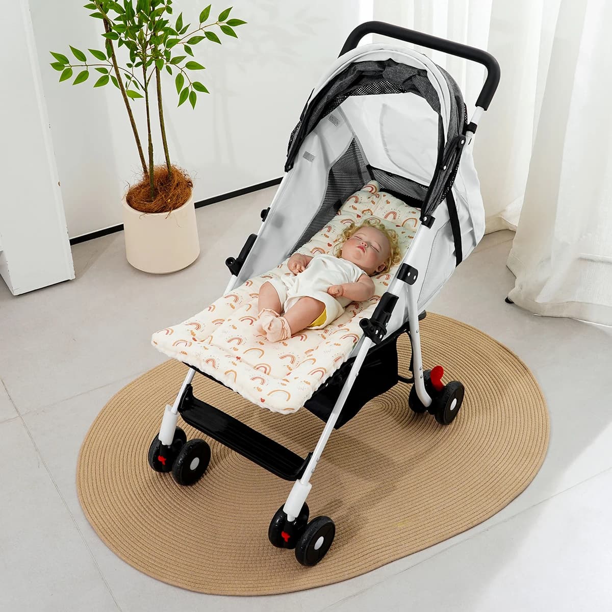 Cuscino per seggiolino in cotone morbido per passeggino, seggiolino auto neonato, materasso per passeggino, accessori per marsupio per bambini