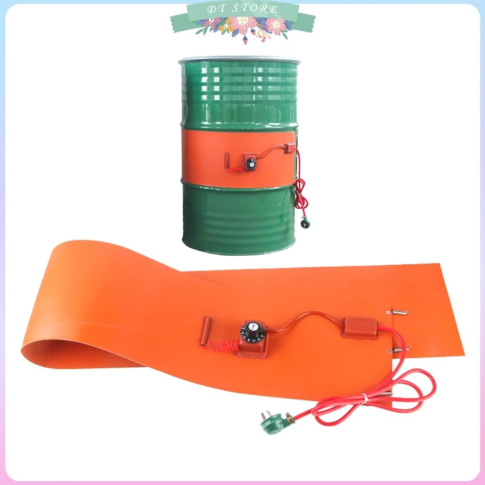 Riscaldatore per tamburo in silicone con fascia in silicone per tamburo elettrico dell'olio Riscaldatore per tamburo in gomma siliconica fai-da-te Riscaldatore per barile in metallo per serbatoio di gas olio