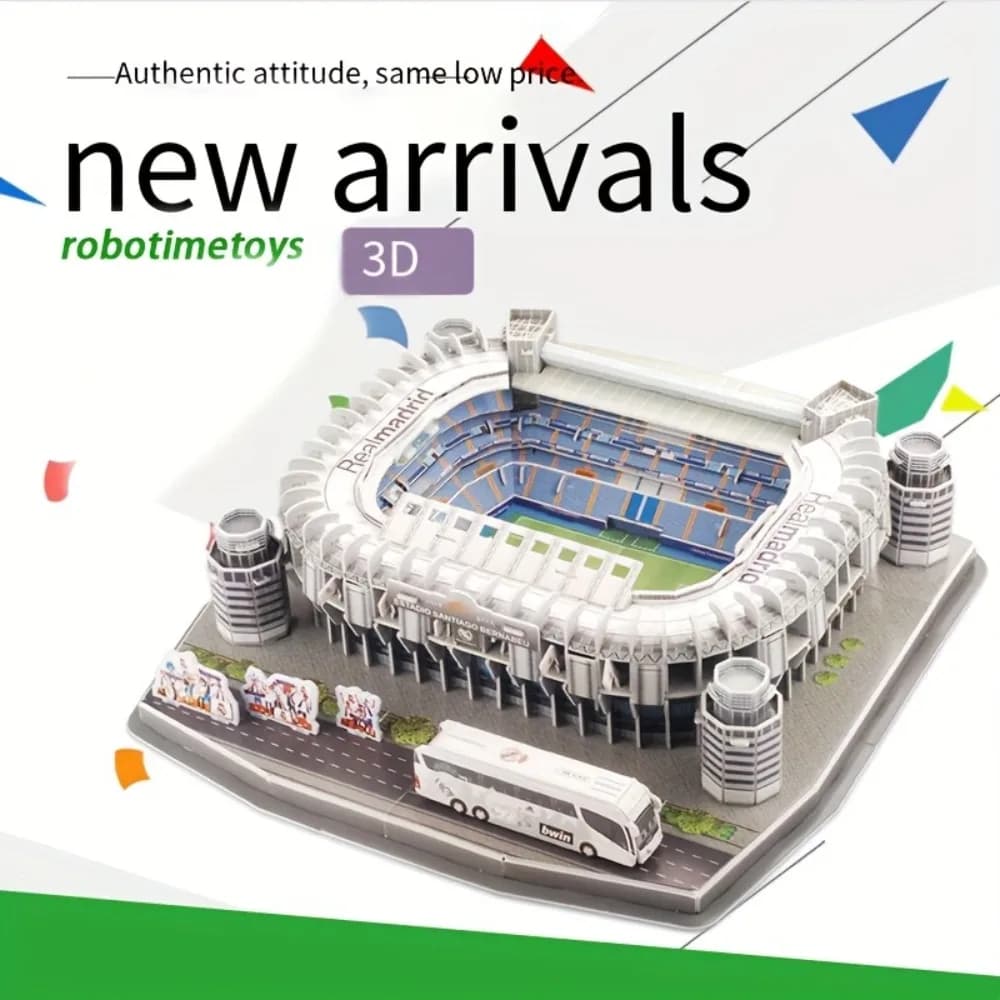 Puzzle dello stadio di calcio Puzzle 3D Venues del club di calcio Kit puzzle di costruzione di modelli di carta Ornamento regalo souvenir dello stadio di calcio