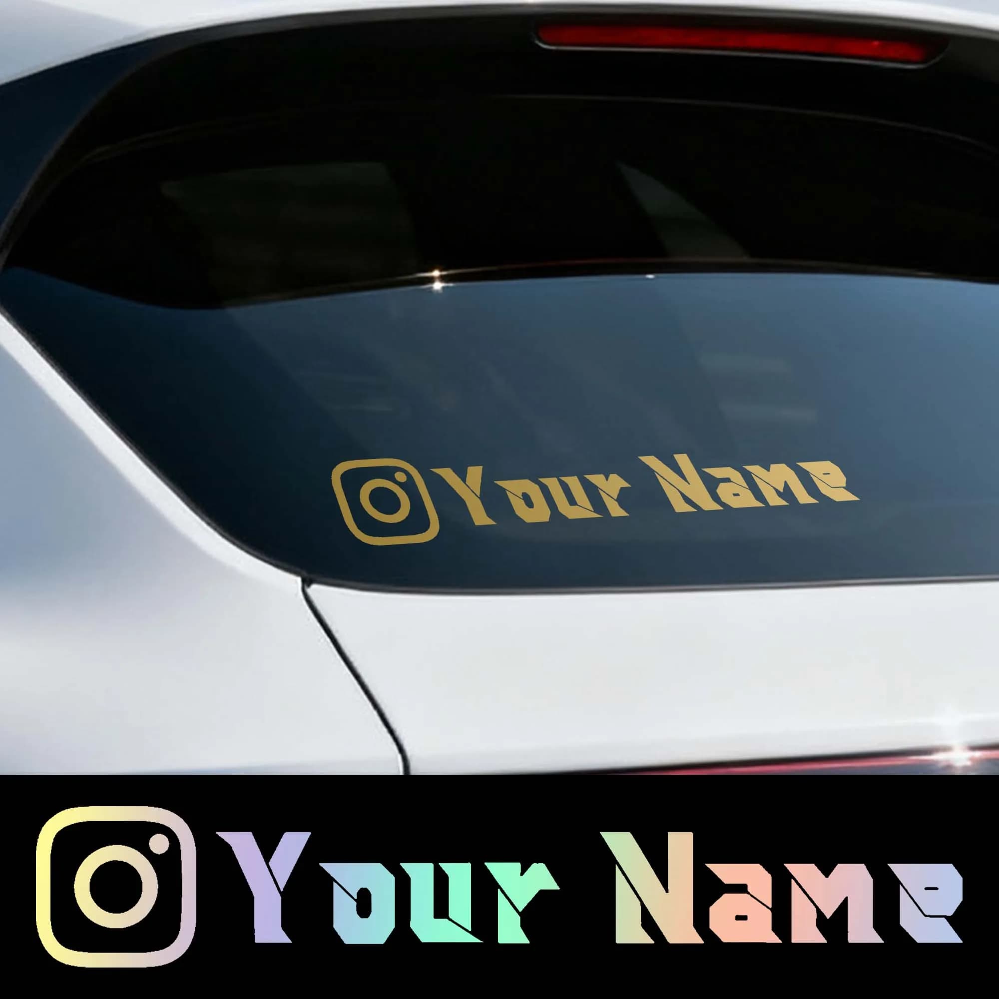 1PC Customize Your Name Ins Car Sticker Customized Waterproof For Window Motorcycle Helmet Decalcomanie Vinyl Sticker