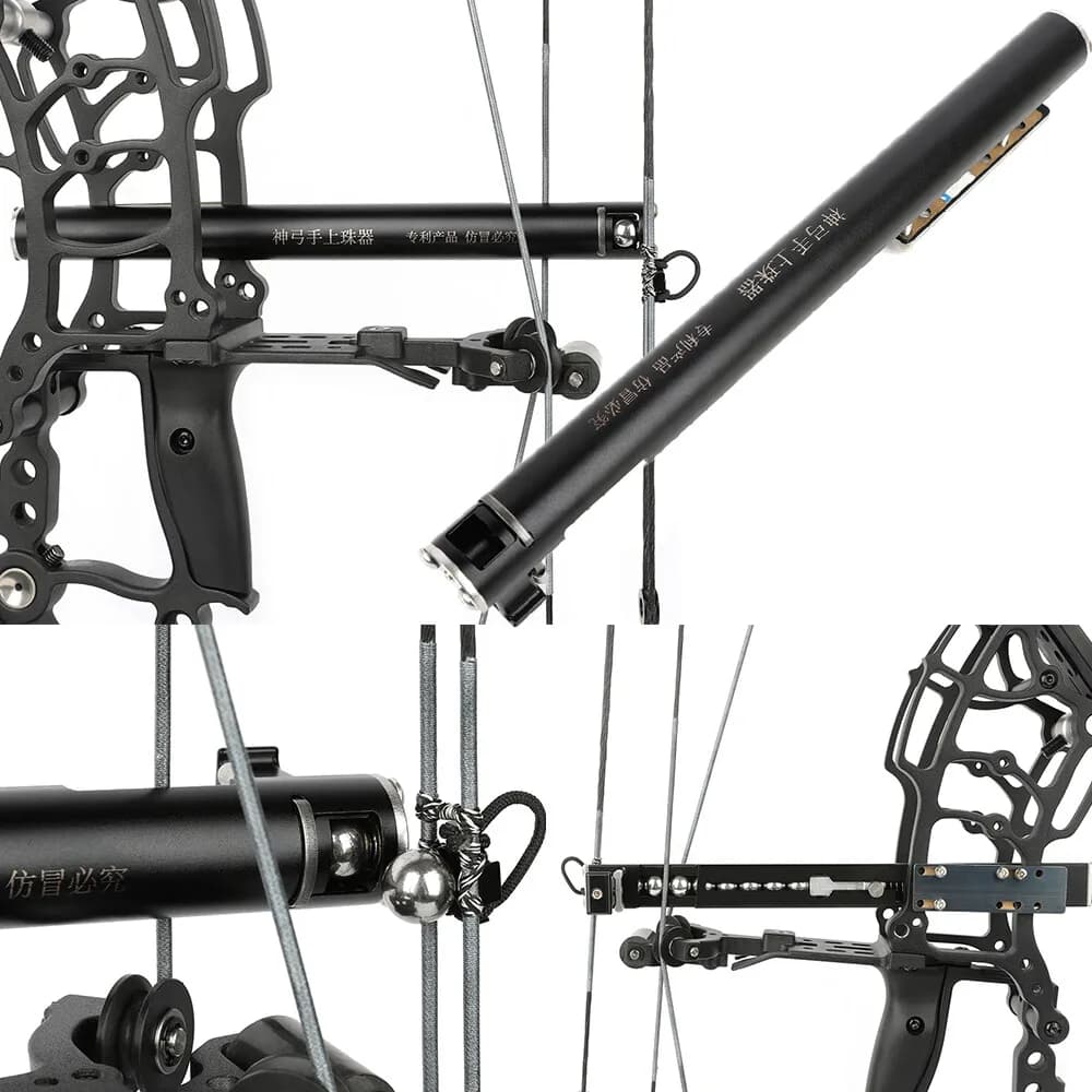 Tiro con l'arco Arco rapido Shooter Lanciatore di sfere in acciaio Strumento 12-13mm Ausiliario Arco composto a doppio uso Caccia Tiro al bersaglio