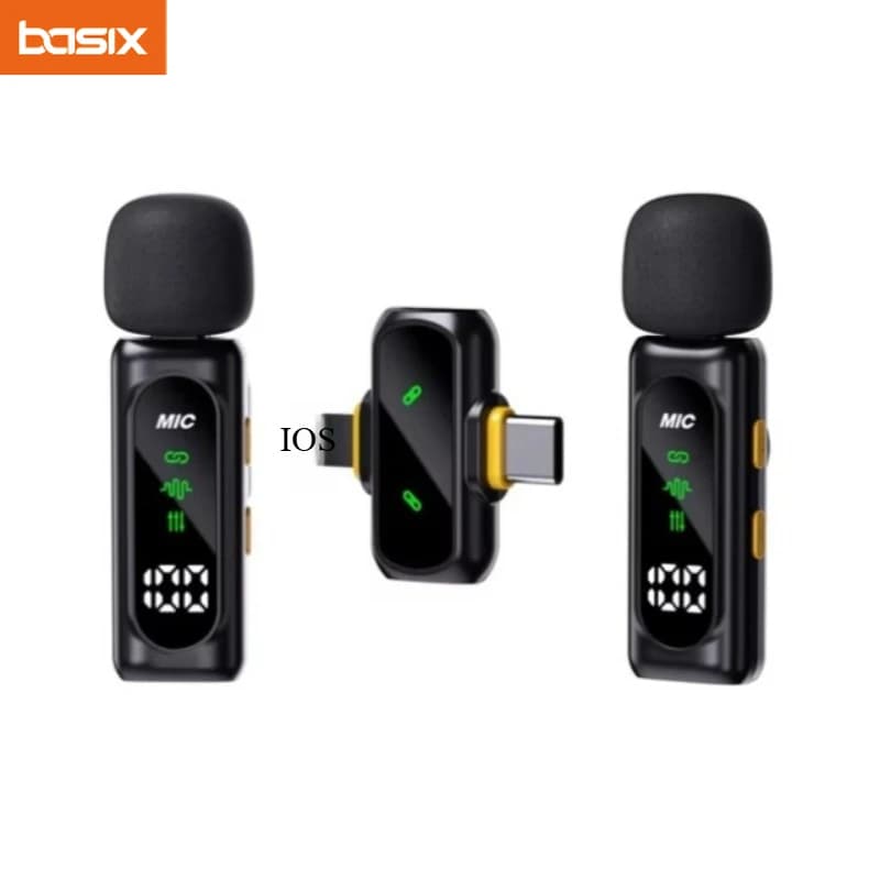 Microfono Lavalier Wireless Mini per iPhone e Android, Registrazione Audio Video Portatile, Trasmissione Live, Gaming, Microfono Compatto con Ricevitore