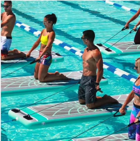 Tappetino Yoga Gonfiabile Personalizzato in Drop Stitch, Piattaforma Galleggiante Gonfiabile per Sport Acquatici