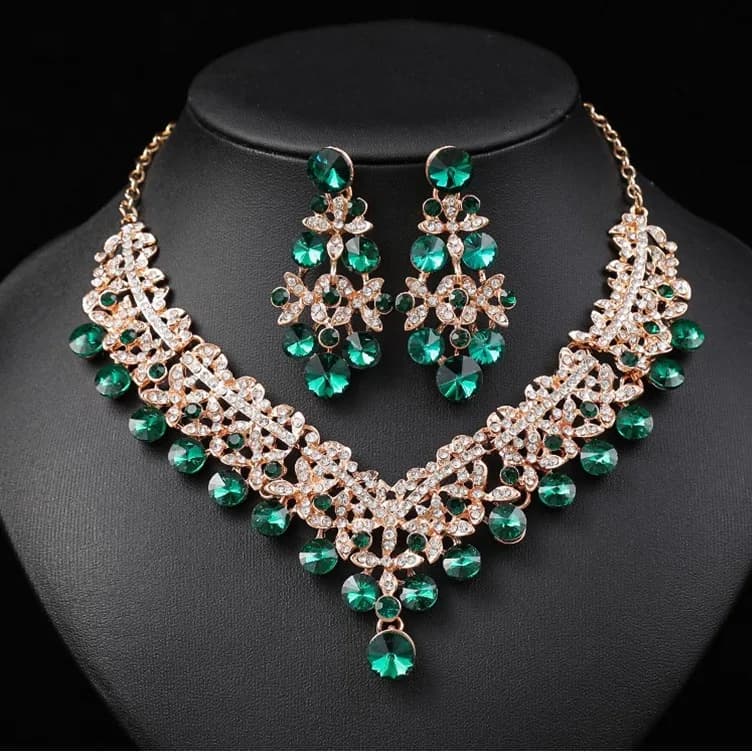 Collana da sposa gioielli donna Set di orecchini da donna set di gioielli abito da sposa abito da sera accessori da studio tendenze 2025