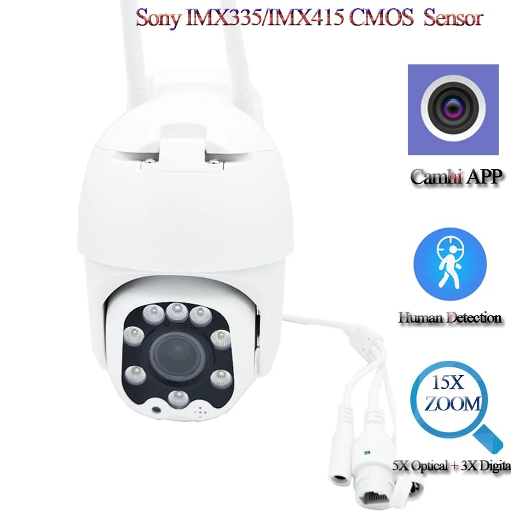 5MP/1080P Starlight WIFI IP Camera Outdoor Auto Tracking videosorveglianza 5x Zoom ottico CCTV Camara Motion Alarm H.265 Camhi