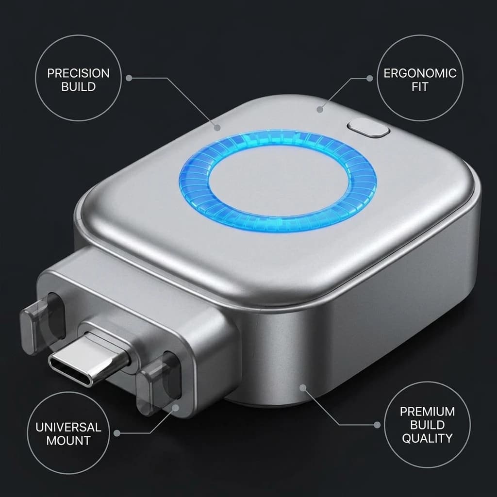 Smart Auto Disconnect Type C Adapter 140W Fast Charger Protector With LED Status Ring For all Phone Laptop Tablet