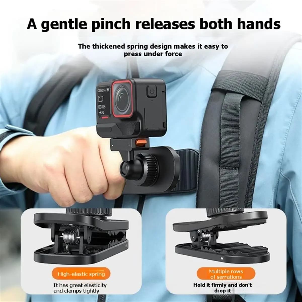Magnetic Backpack Clip for X5 X4 Air Backpack Clip Plastic+Metal