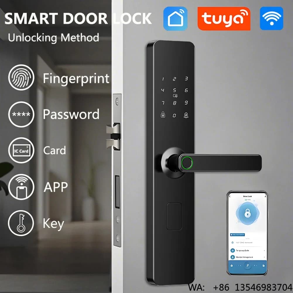 Serratura di Sicurezza YOLCK TTlock con Impronta Digitale, Serratura Intelligente Digitale Cloud per Porte in Ottone