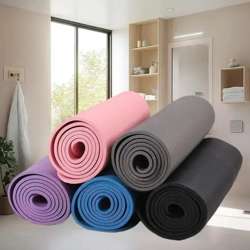 1 piece thick yoga mat for gymnastics, 3 mm EVA comfort foam, anti-slip mat for sports and fitness pilates