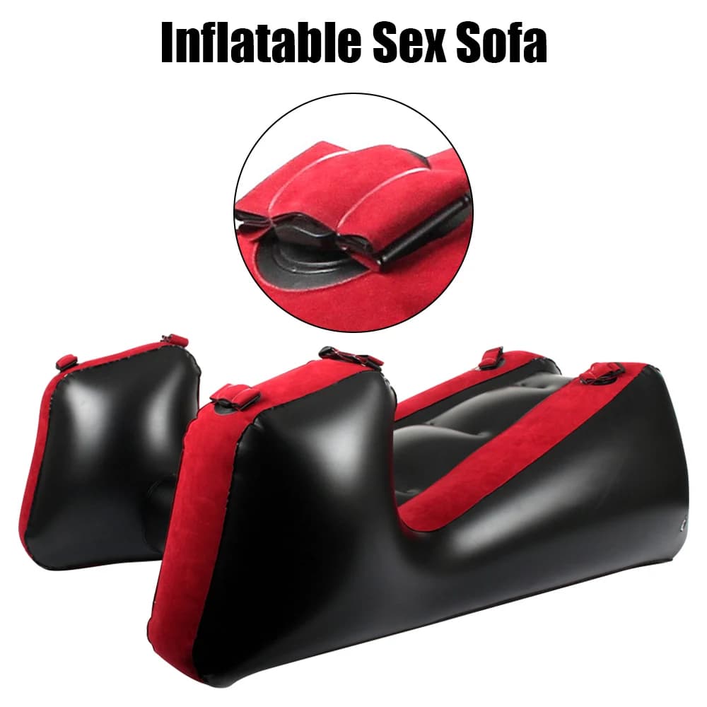 Giochi per adulti aiuto per mobili del sesso con cinghie strumenti del sesso per coppie donne floccaggio PVC sedia del sesso letto gonfiabile gamba divisa divano Mat