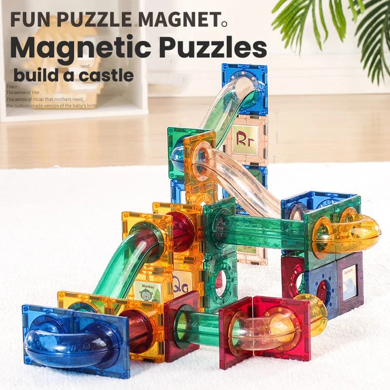 Piastrelle da costruzione magnetiche Blocchi da costruzione 3D Set da costruzione Blocchi magnetici in marmo per bambini STEM Giocattoli per l'apprendimento precoce Regalo