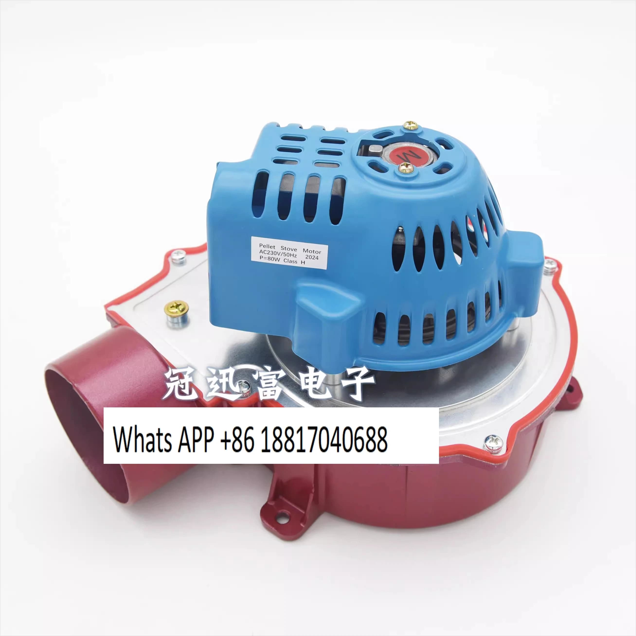 ZJMIKEMOTOR Forno a pellet per legna Forno per riscaldamento a fuoco reale Ventilatore di scarico per fumo ad alta temperatura da 80 W