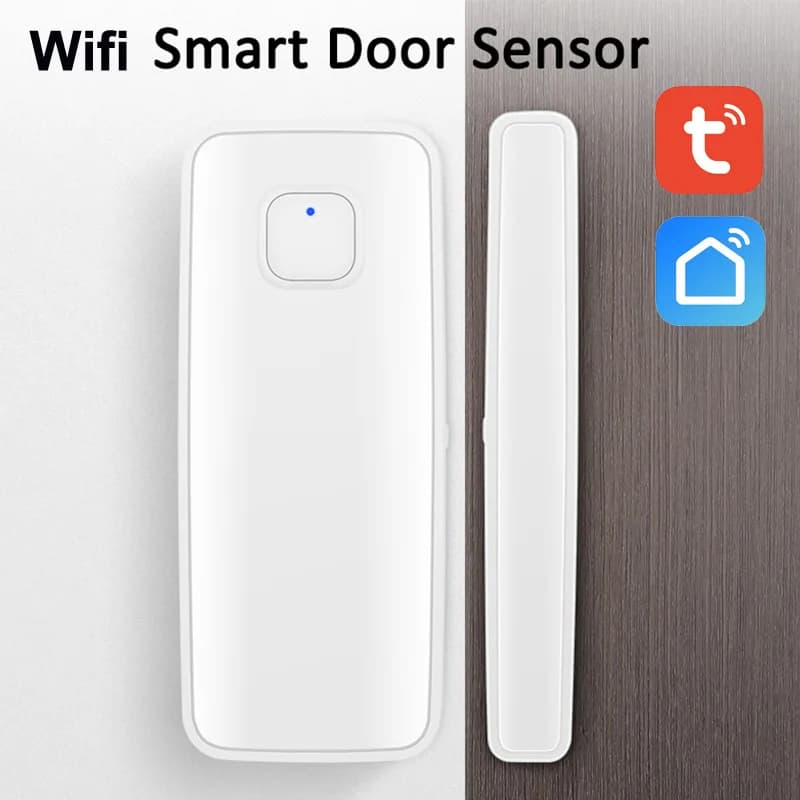 Wifi Smart Door Sensor Tuya Window Magnetic Guard Against Thieves Alarm Detector Intelligent Burglar System Voice Control