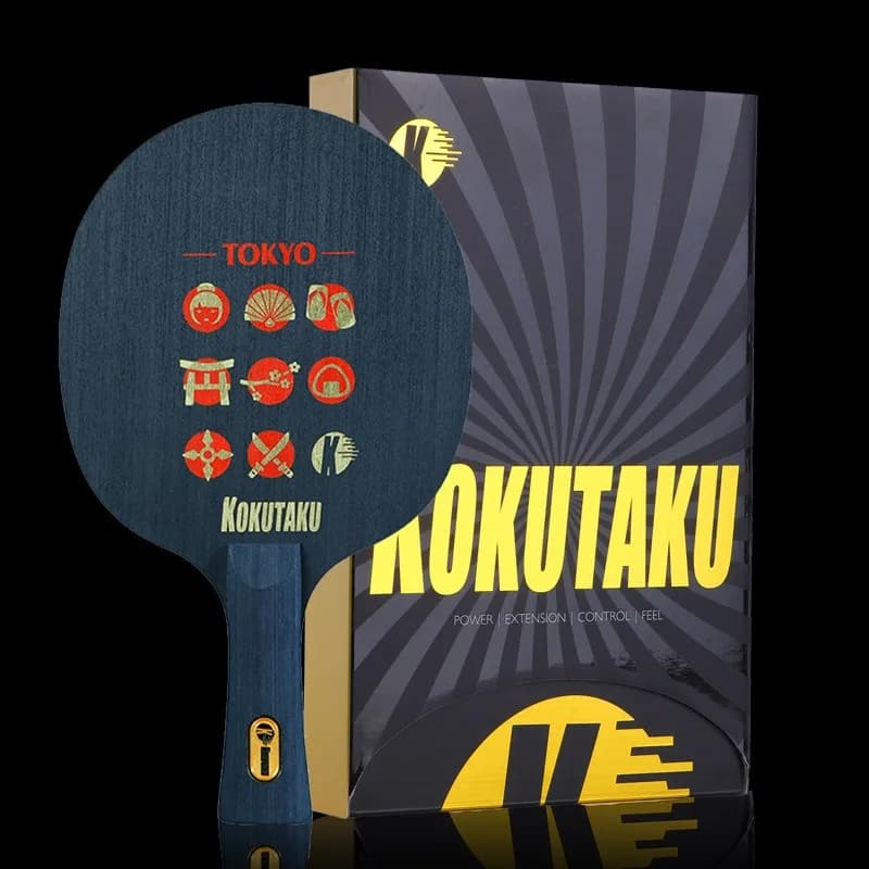 KOKUTAKU TOKYO CARBON Lama da ping pong Racchetta Leggera Attacco rapido Loop Offensivo Ping Pong Bat Paddle