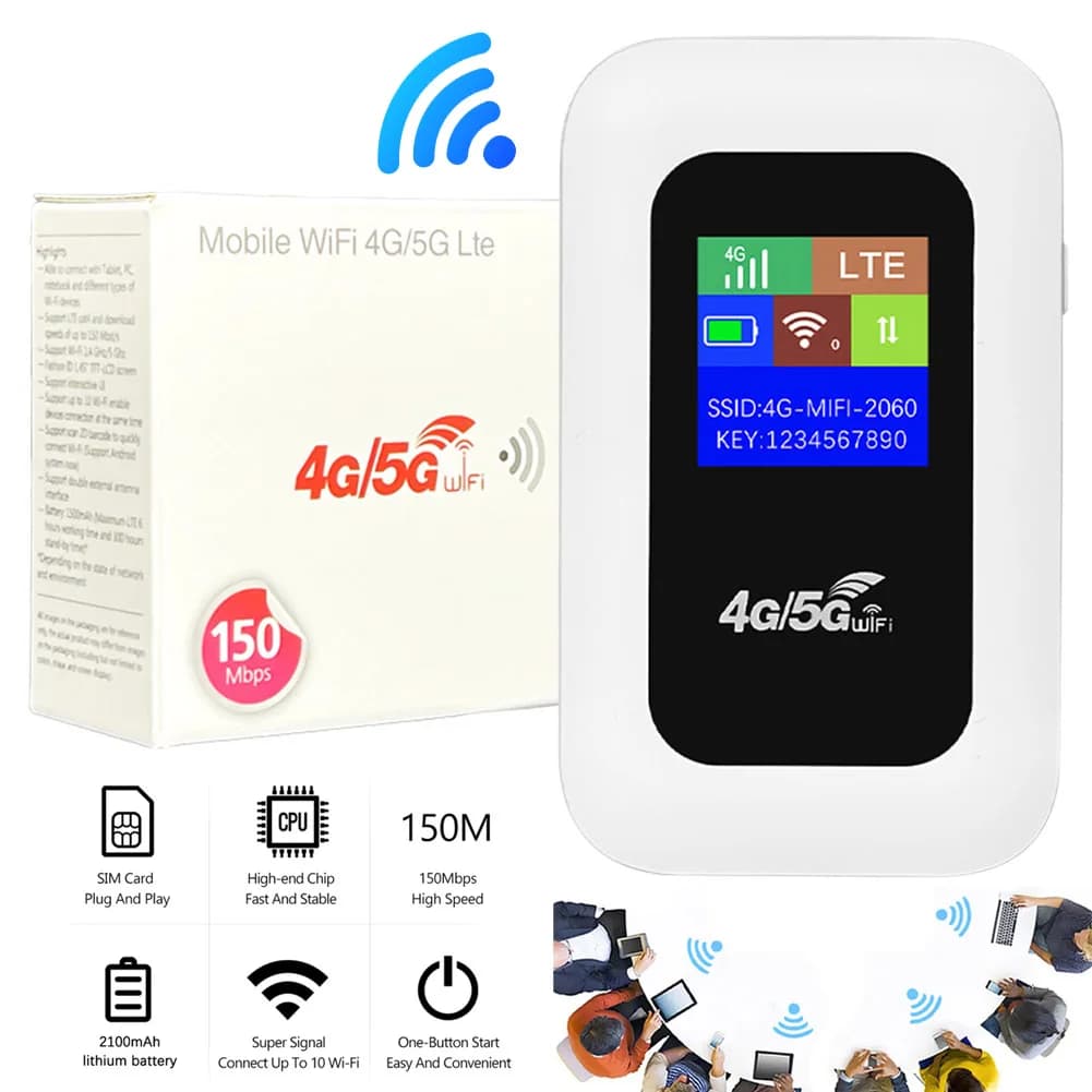 Router WiFi mobile 4G LTE con slot per scheda SIM Ripetitore router wireless 150Mbps Modem Wifi wireless per campeggio RV Home Office