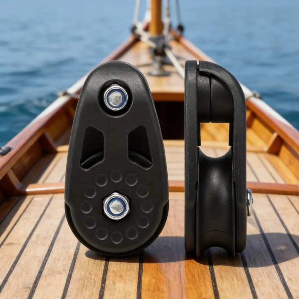 FOR KAYAK Nylon Single Pulley Marine Anchor Wheel Rope Buckle Boating Accessories Nylon Single Pulley For Kayak