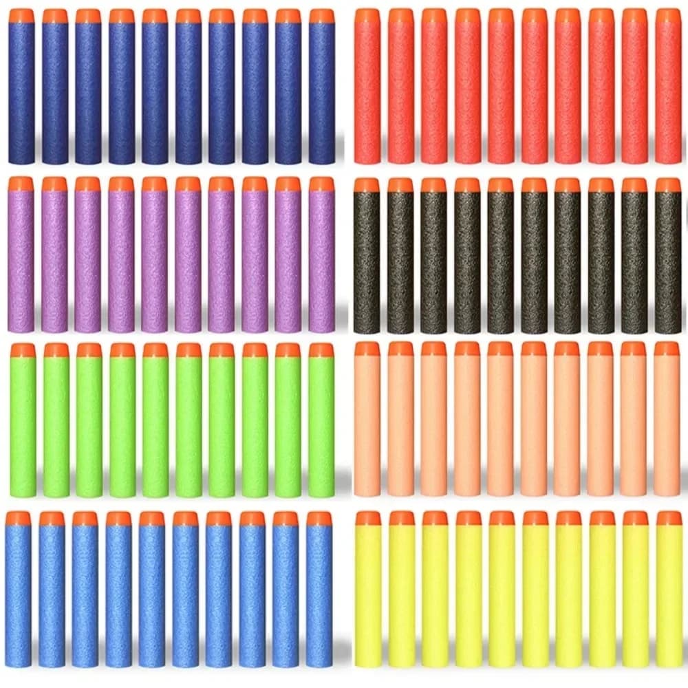 7.2 centimetri 100 pz per Proiettili Morbidi Freccette Testa Rotonda Ricarica Spugna Freccette Per Bambini Giocattolo Pistola Proiettili per N-Strike Blasters