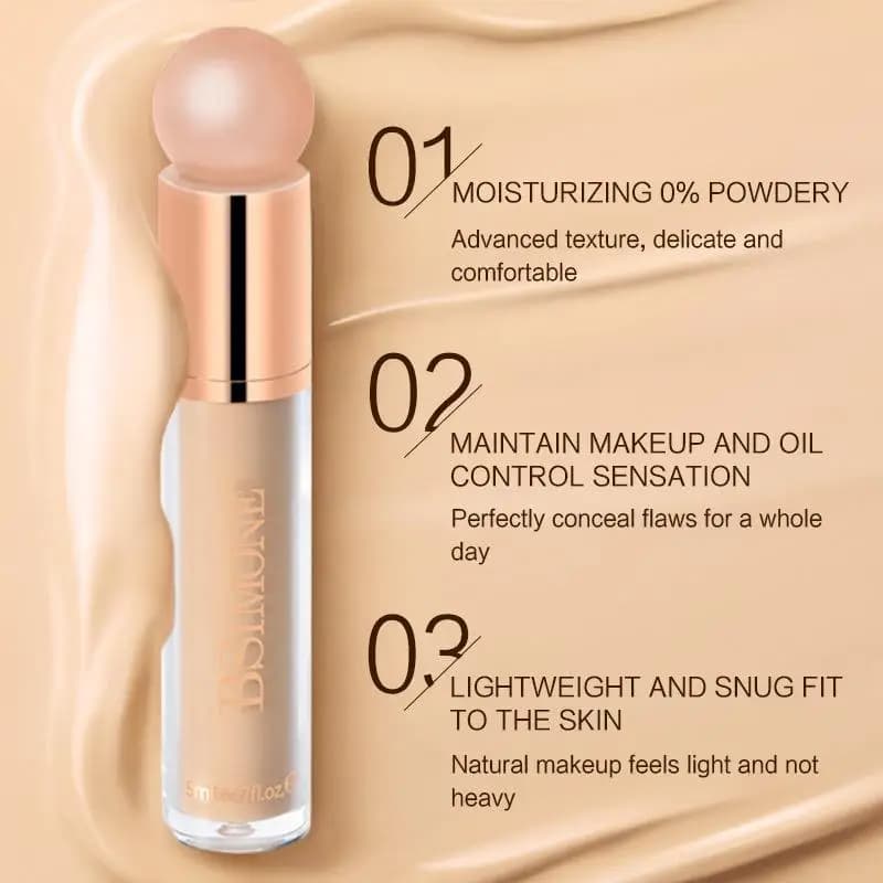 leWHB leBSIMONE 5ML Total cover liquid foundation covering the eyelets and imperfections, long lasting waterproof
