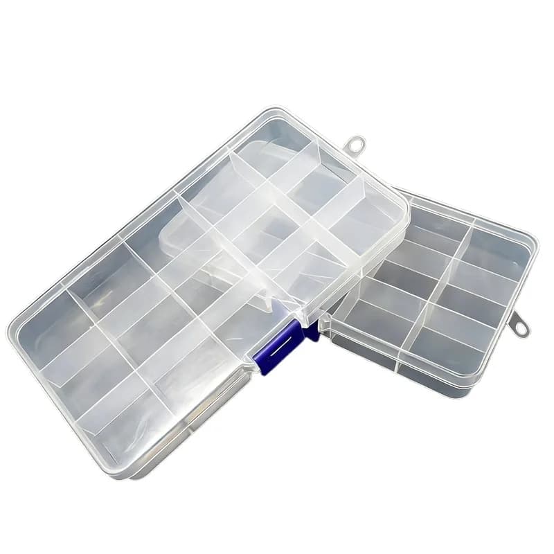 Square Boxes Storing Fishing Lures Versatile Tackle Organizer Portable Case Bait Hooks Plastic Container Lure Baits