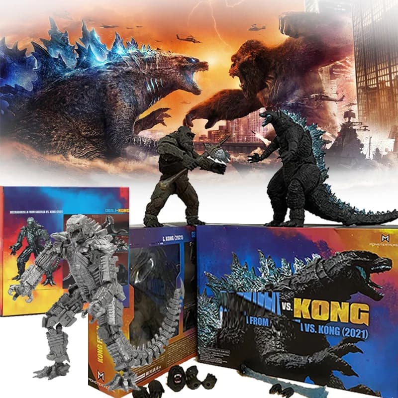 SHM Kong From Godzilla Vs Kong 2021 Movie PVC Action Figure Kaiju Monsterverse Dinosaur Model Collectible Action Toys Gifts