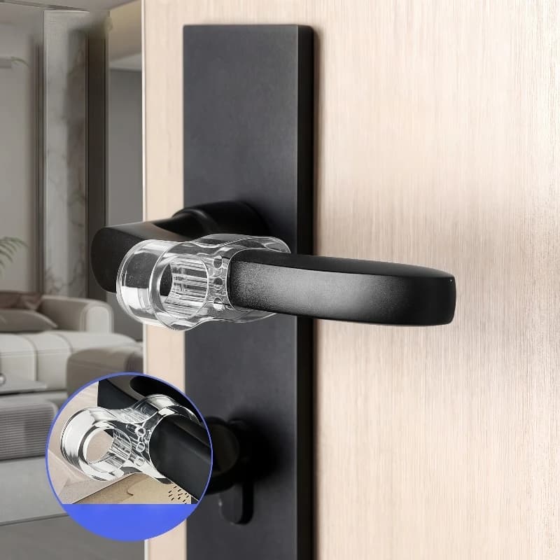 Fermaporta Maniglia per porta e finestra non perforata Cuscinetto in silicone silenzioso Tampone per impatto da parete Protezione di sicurezza per bambini Decorazione della casa