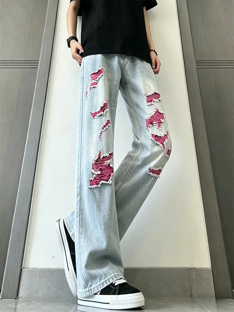 Cleanfit High Street Slim Fit Straight Leg Jeans Men's Style American Casual Wear Resistant Stretch Denim mid Waist Zipper