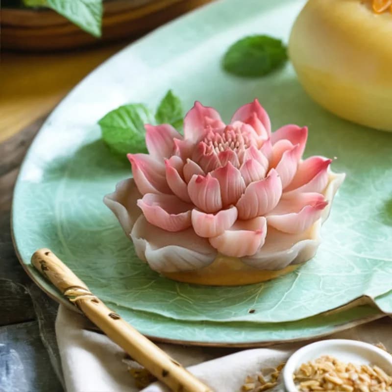 Stampo in Silicone 3D per Candele a Forma di Loto, Peonia e Rosa, Stampo per Resina e Decorazioni Torte