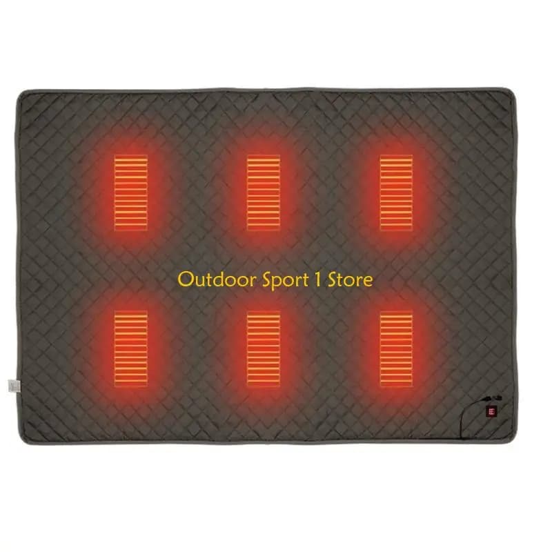 A0KA Camping Heated Sleep Bag Pad Outdoor USB Heating Sleep Mat USB Heated Blanket Portable Heated Sleep Bag Liner