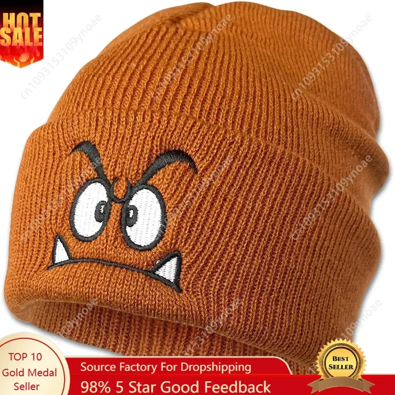 Berretto Goomba Anime per Uomo e Donna, Cappello Invernale Unisex, Divertente Cappello da Sci per Fan, Morbido e Confortevole, Classico e Carino