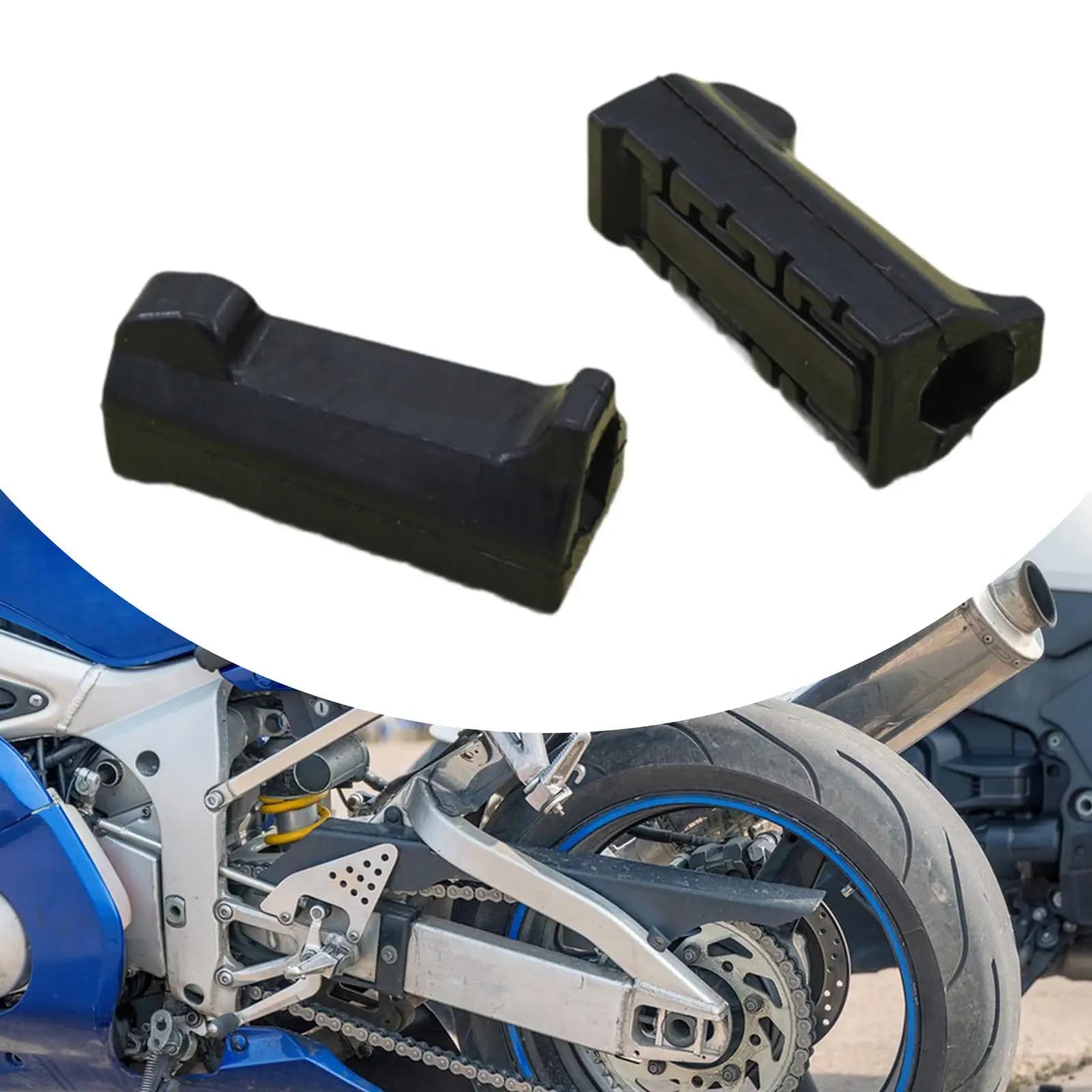 1 paio di pedane per moto, cuscinetti in gomma per pedale anteriore, installa facilmente accessori per moto, copertura antiscivolo per Ybr125