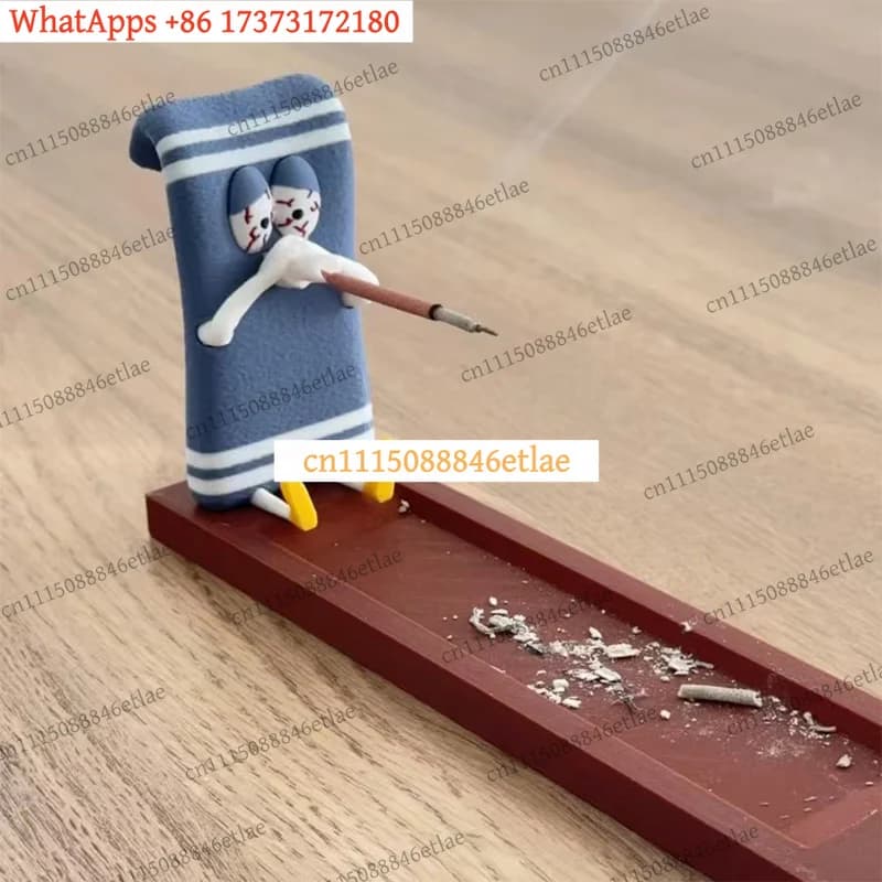 k3 for Towelie Servietsky Incense Stick Holder, Handcrafted Realistic Resin Craft for Home Decor, Meditation & Yoga