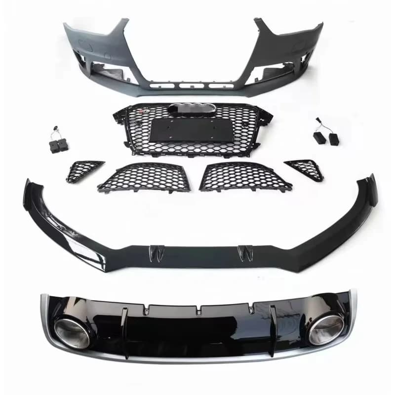 A4 B8 B8PA 2013-2016 upgraded to 2019 body kit. Front bumper surround diffuser