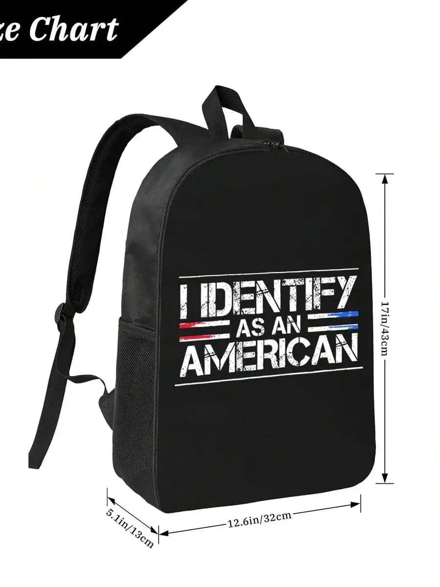 Graphic Print Polyester Backpack For School Travel Spacious Compartments