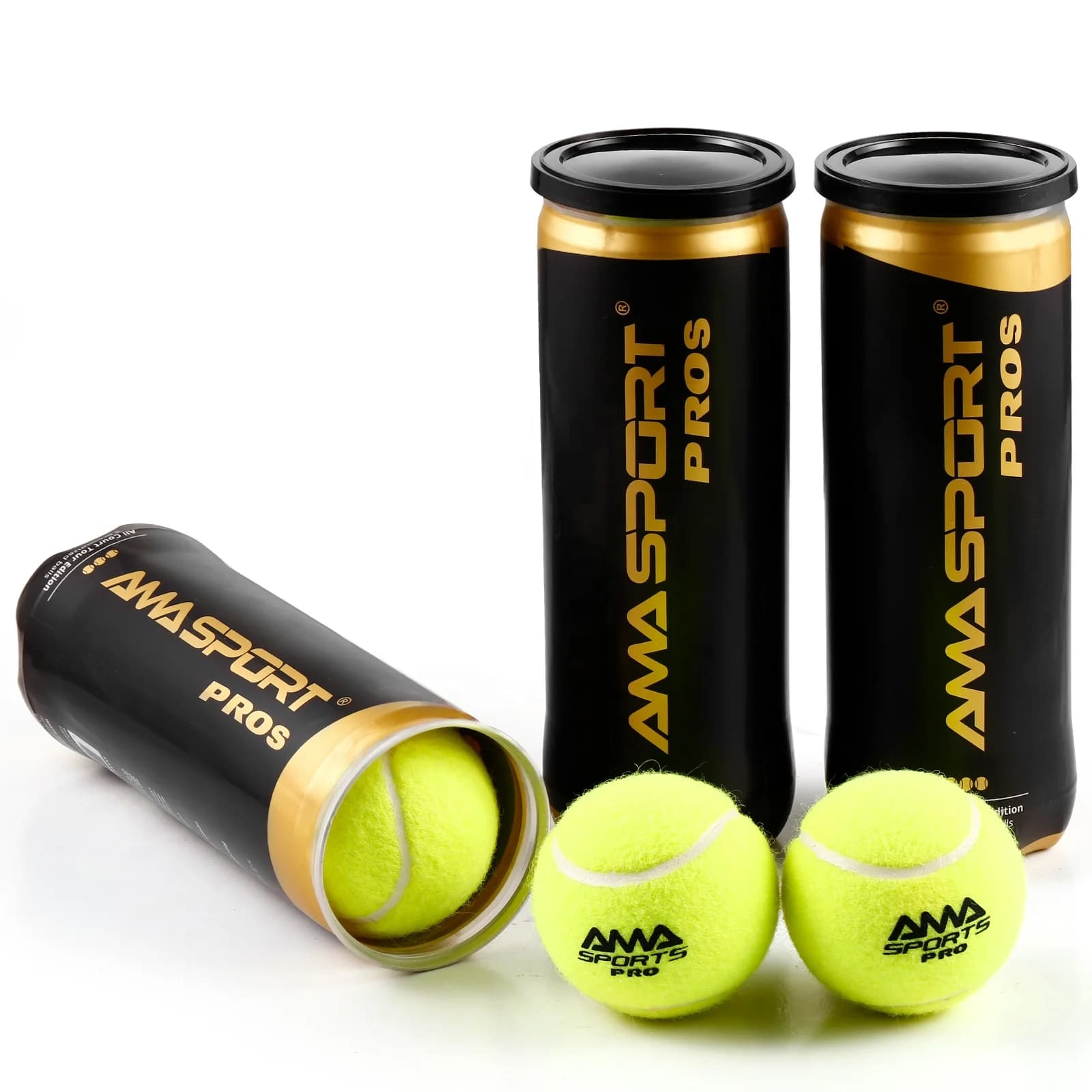 Palline da Paddle Pressurizzate AMASPORT Progettate per Tornei, in Lana Intrecciata Premium per Maggiore Durata, Accessori per Palline da Tennis