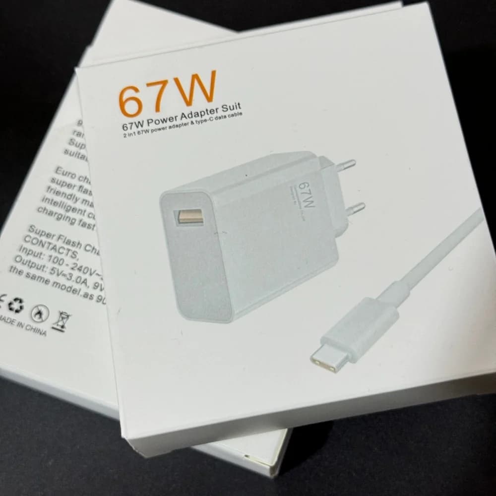 Original 67W EU Plug Fast Charger 6A USB Type C Cable for Xiaomi Turbo Poco X5 X4 M5S X3 Pro Redmi Phone