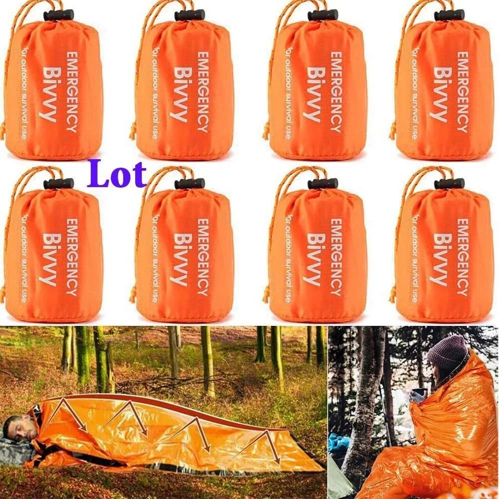 3/5/8/10 pieces heat emergency sleeping bag external survival camping hiking