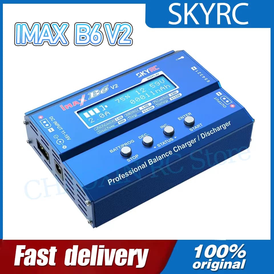SKYRC IMAX B6 V2 Caricabatterie bilanciato Batteria al litio 1-65 Modello di aereo Nave telecomandata Ricarica gas nichel