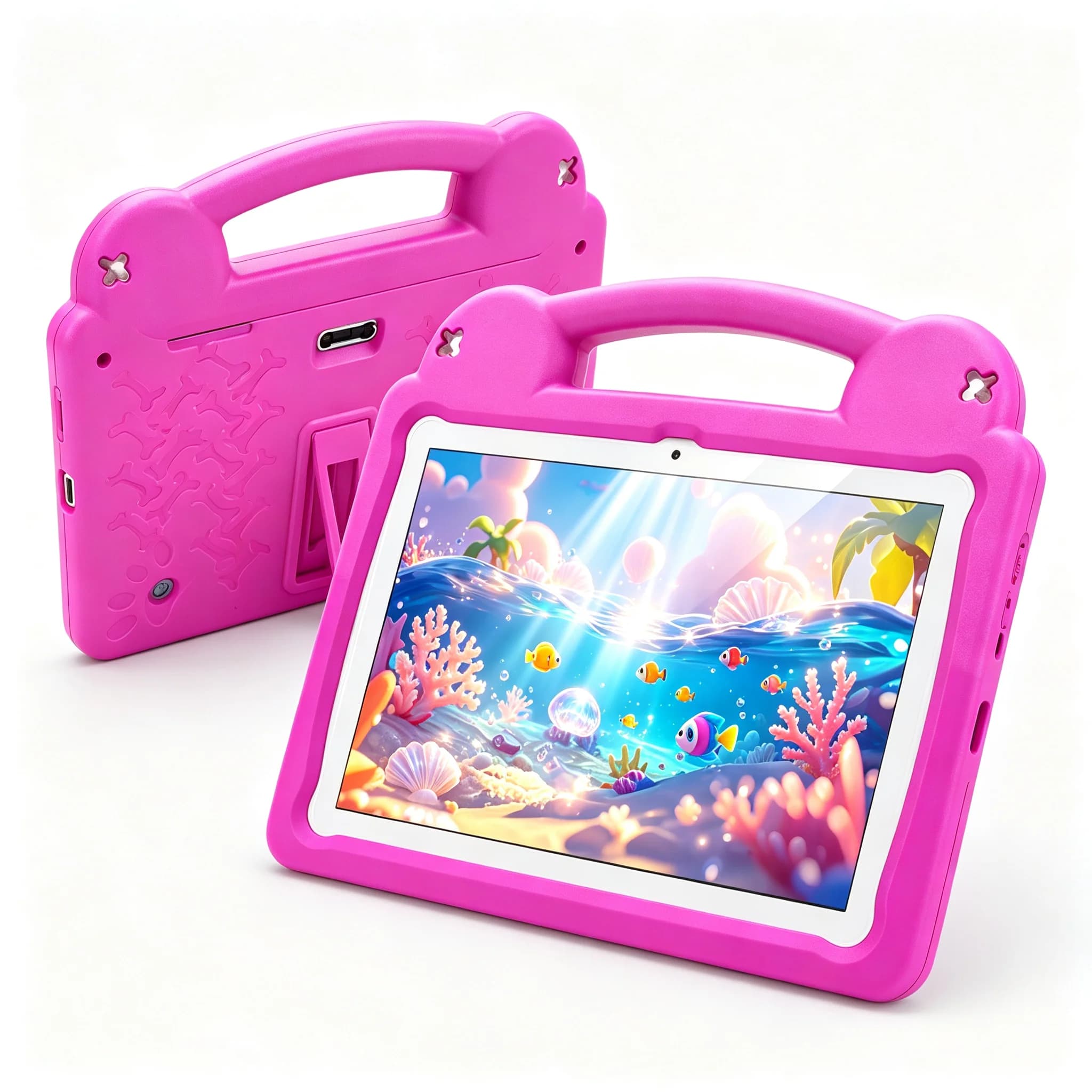Paitanry Tablet Android 15 da 10.1 Pollici per Bambini, 8GB RAM 64GB ROM, Batteria da 5000mAh, Tablet PC Quad Core