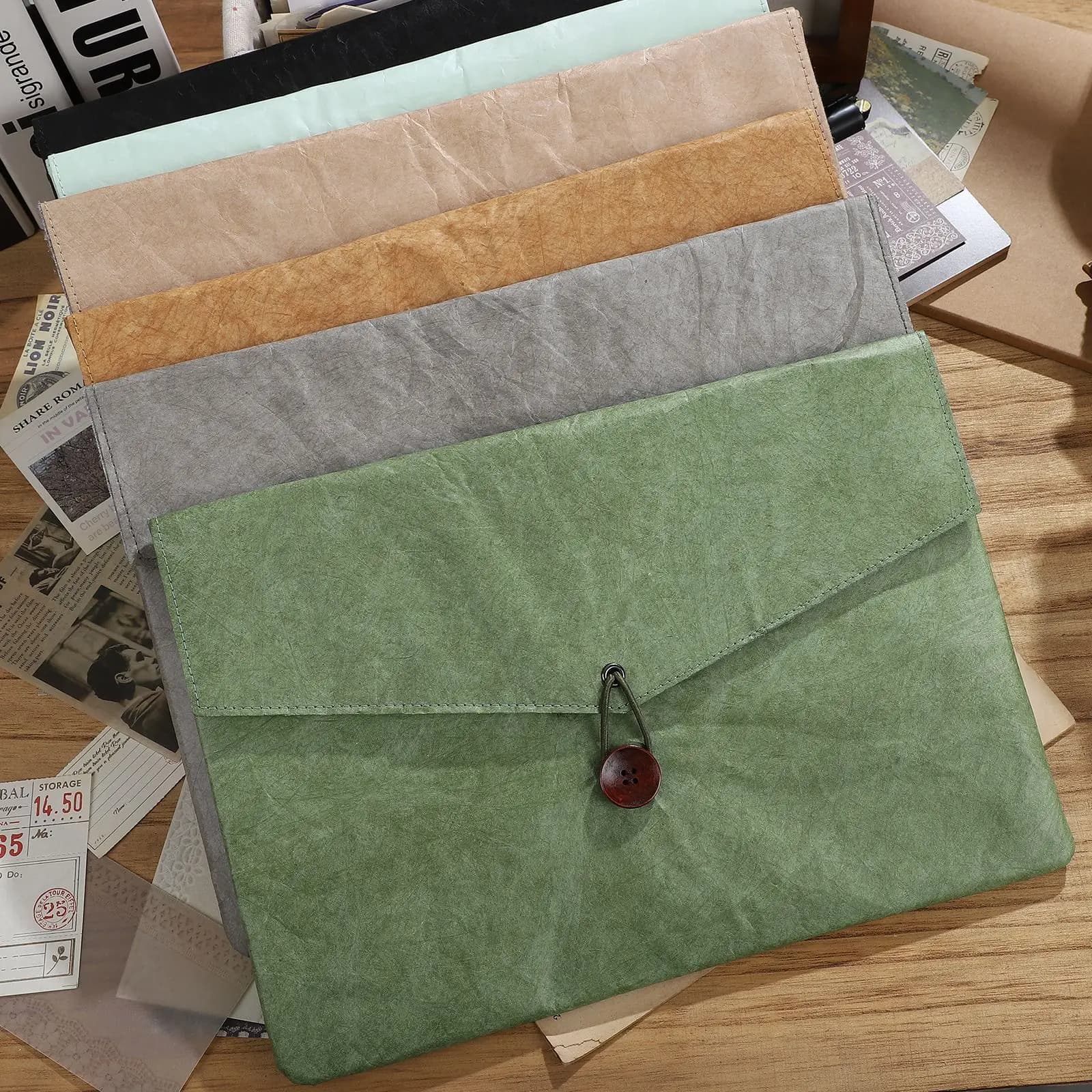 Borsa per tablet in carta Dupont ultraleggera e portatile, custodia protettiva per iPad, borsa portaoggetti Kindle, valigetta da lavoro, borsa multifunzionale per documenti