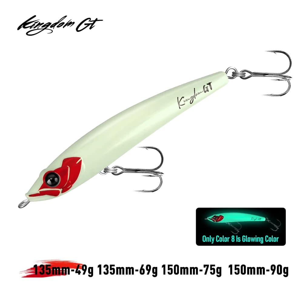 Kingdom GT Affondamento Matita Richiamo 49g 69g 75g 90g Big Game Stickbait Esca Dura Artificiale Richiamo di Acqua Salata Per Il Tonno Pesca in Mare