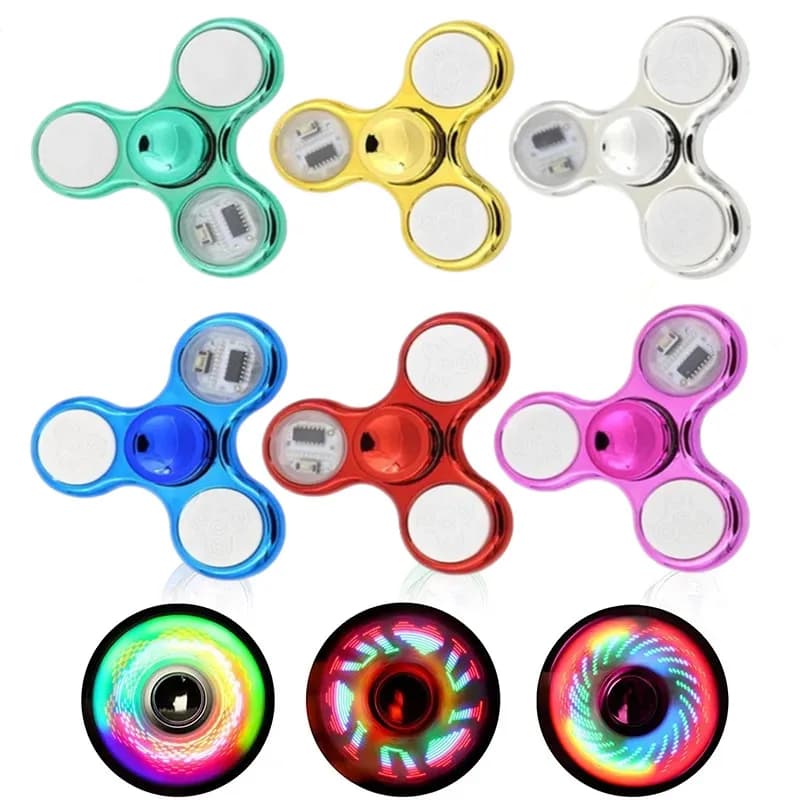 EDC HA CONDOTTO LA Luce Luminosa Fidget Spinner Giocattoli Cambia Mano Top Spinner Golw In The Dark Anitstress Per Adulti Bambini Giocattolo Antistress