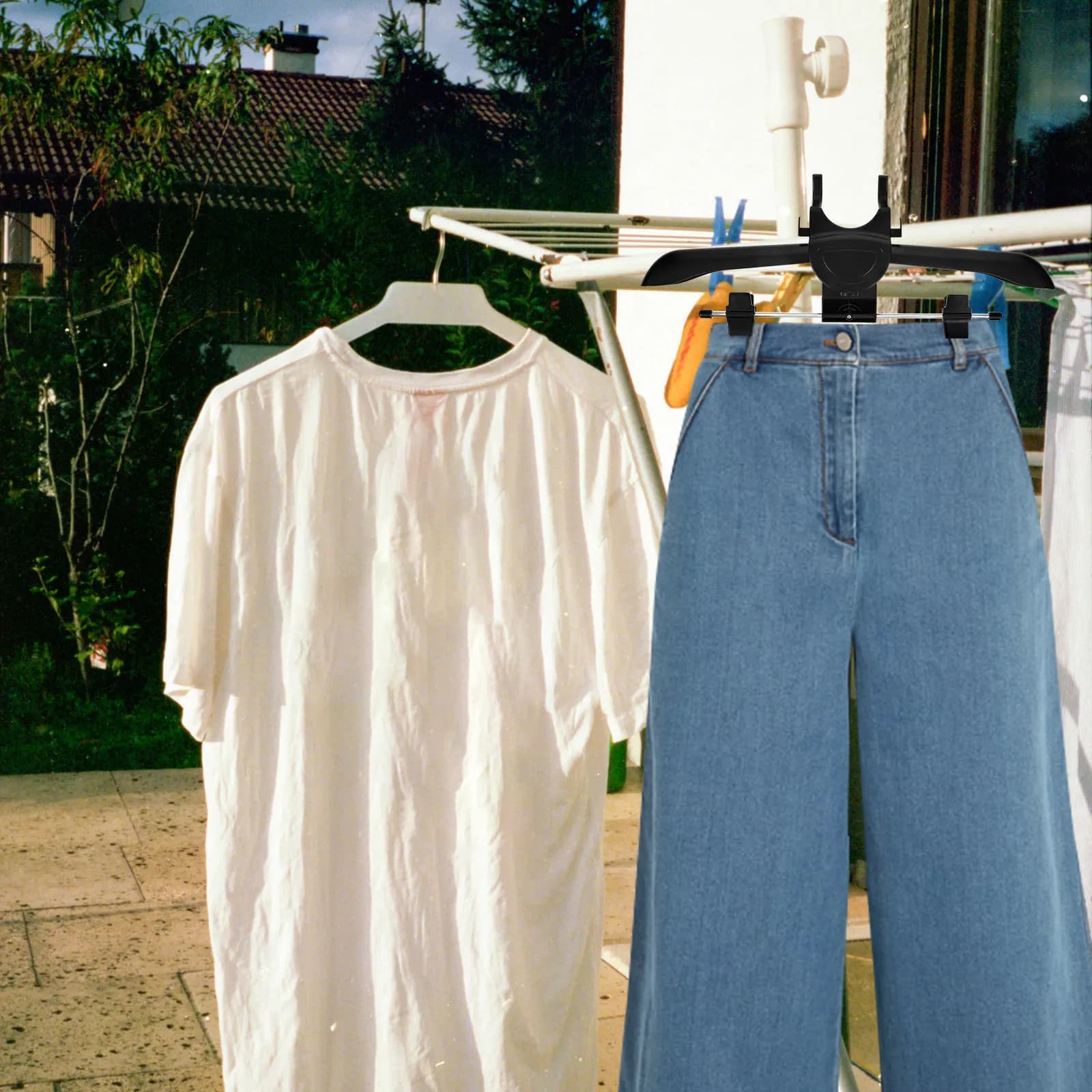Appendiabiti a Vapore Pieghevole Leggero in Plastica per Cotone, Giacche a Vento, Sciarpe, Cravatte, Jeans, Pantaloncini e Vestiti